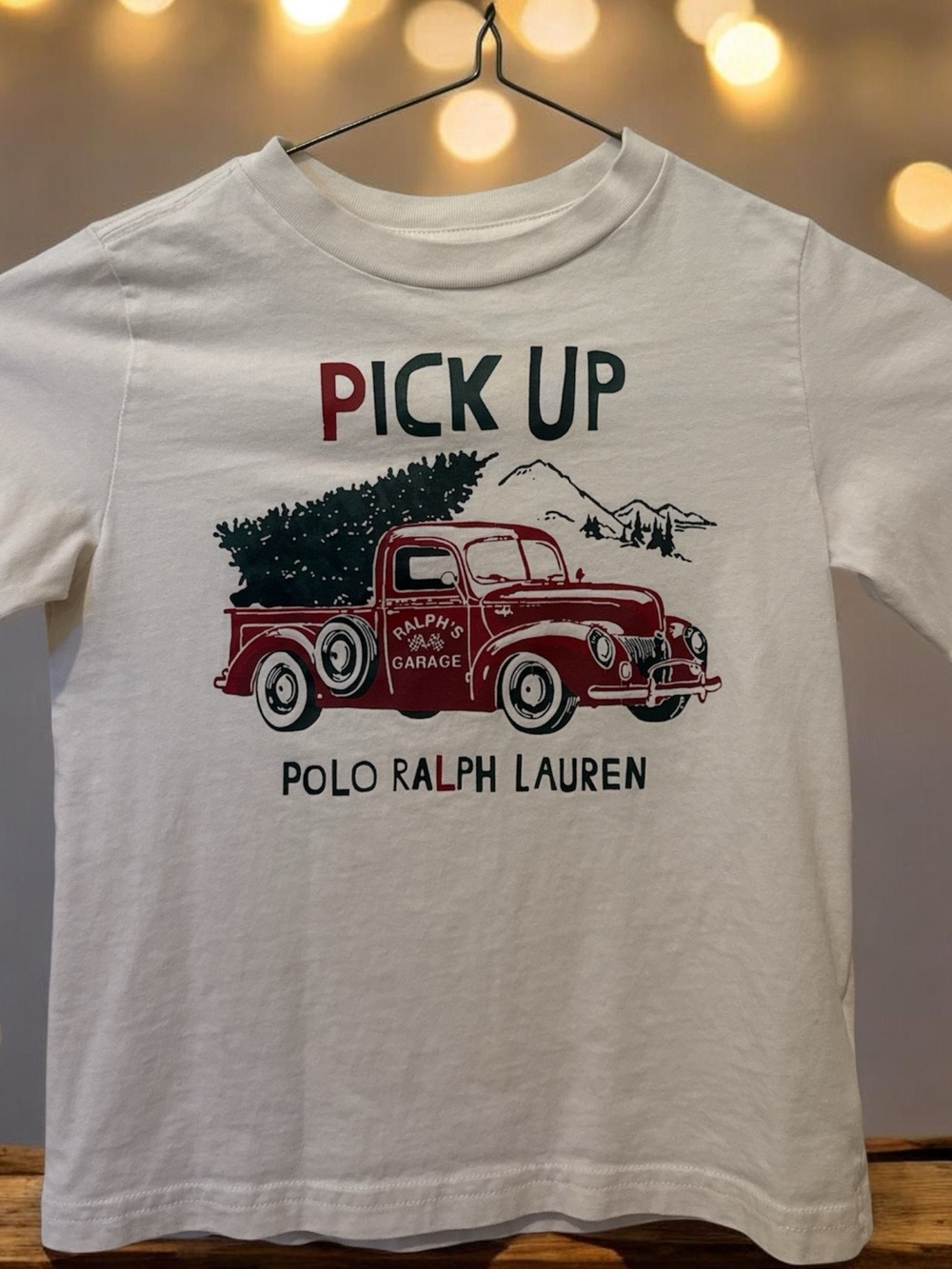 Polo by Ralph Lauren Toddler Boys Long Sleeve Shirt Size 3T with Holiday Graphic